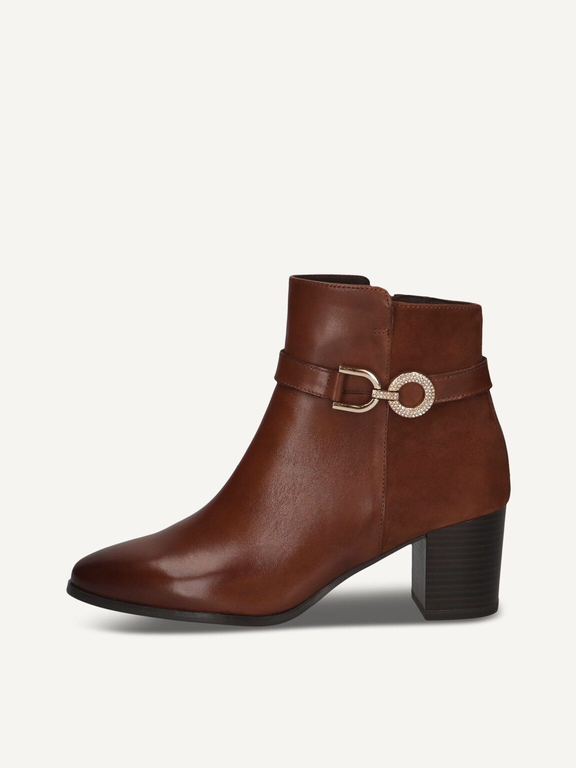 Caprice, Leather Bootie - brown COGNAC COMB, image 2 of 5