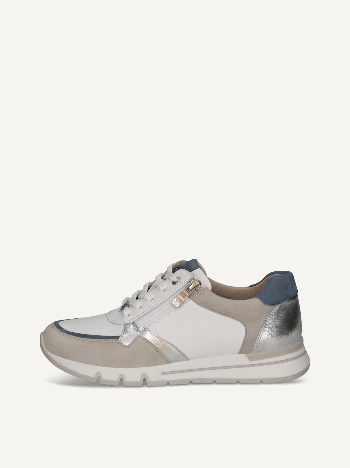 Caprice, Basket en cuir - blanc WHITE/SILVER, image 1 sur 5