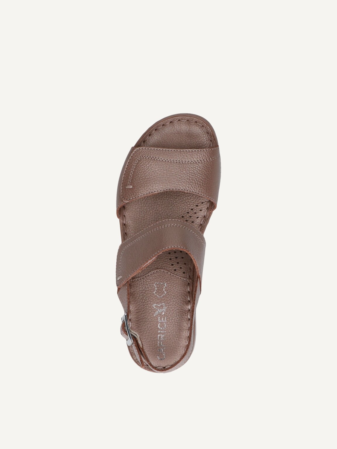 Caprice, Leather Heeled sandal - brown TAUPE PERLATO, image 5 of 5