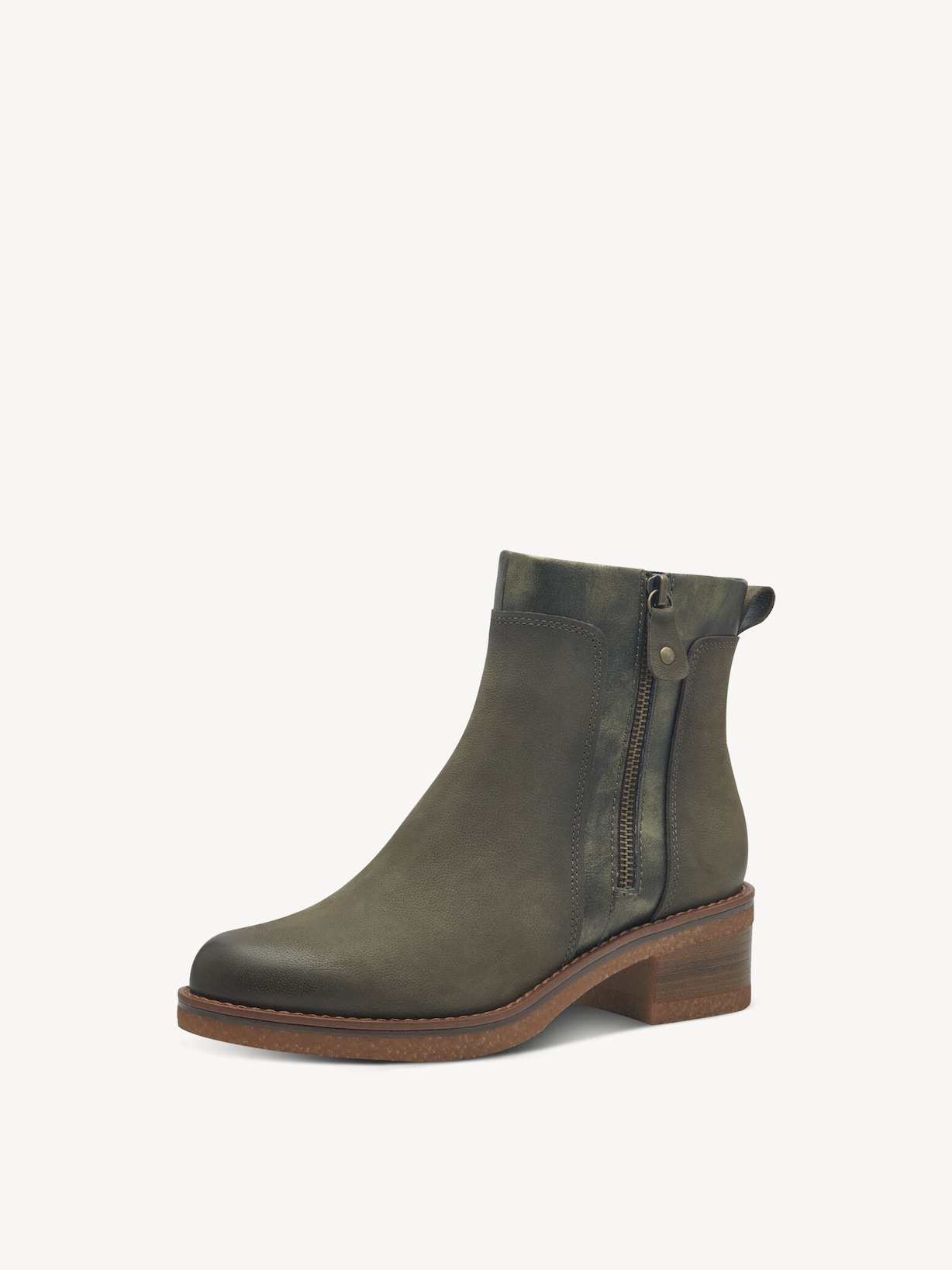 Marco Tozzi, Kotníčková obuv - khaki KHAKI COMB, obrázek 1 z 7