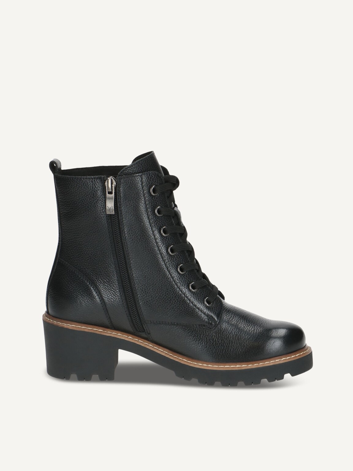 Caprice, Leather Bootie - black warm lining BLACK NAPPA, image 3 of 5