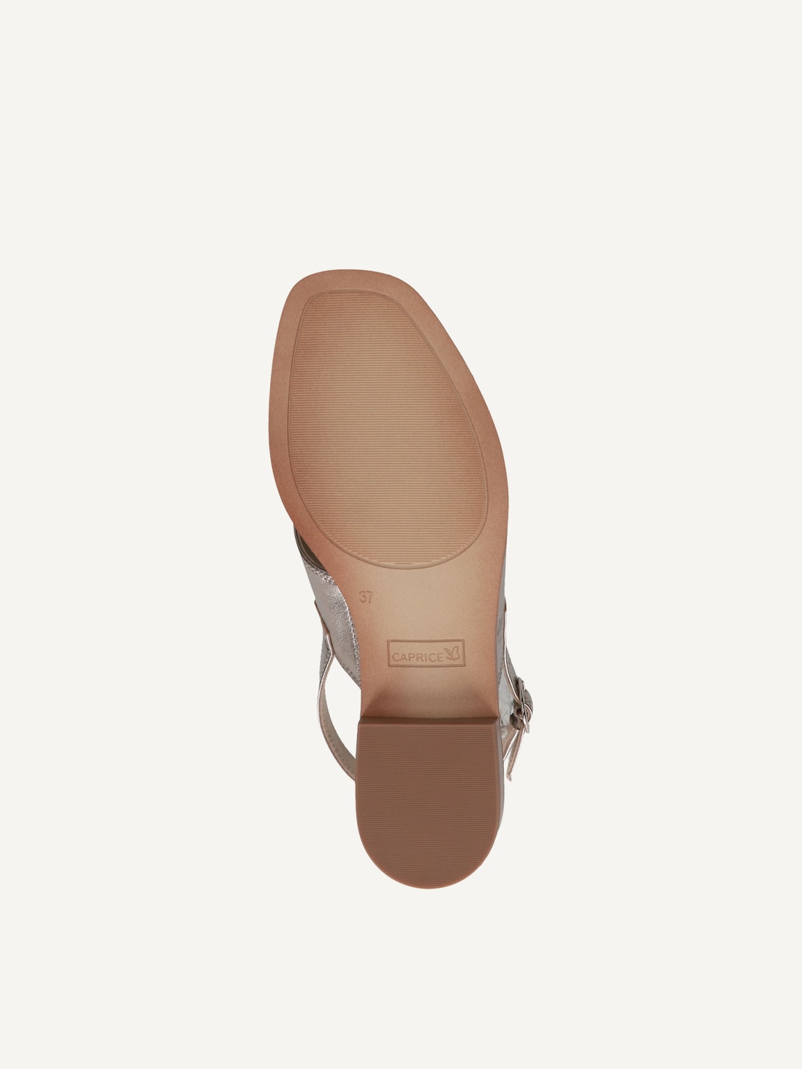 Caprice, Leather Heeled sandal - brown TAUPE METALLIC, image 4 of 5