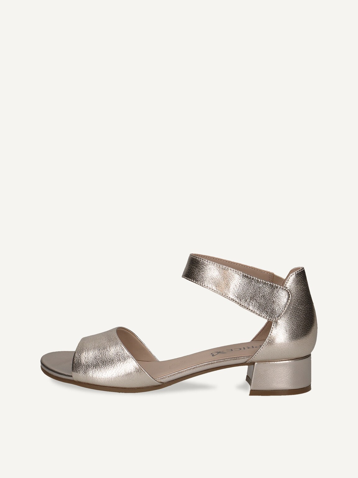 Caprice, Leather Heeled sandal - metallic PLATIN METAL., image 3 of 6