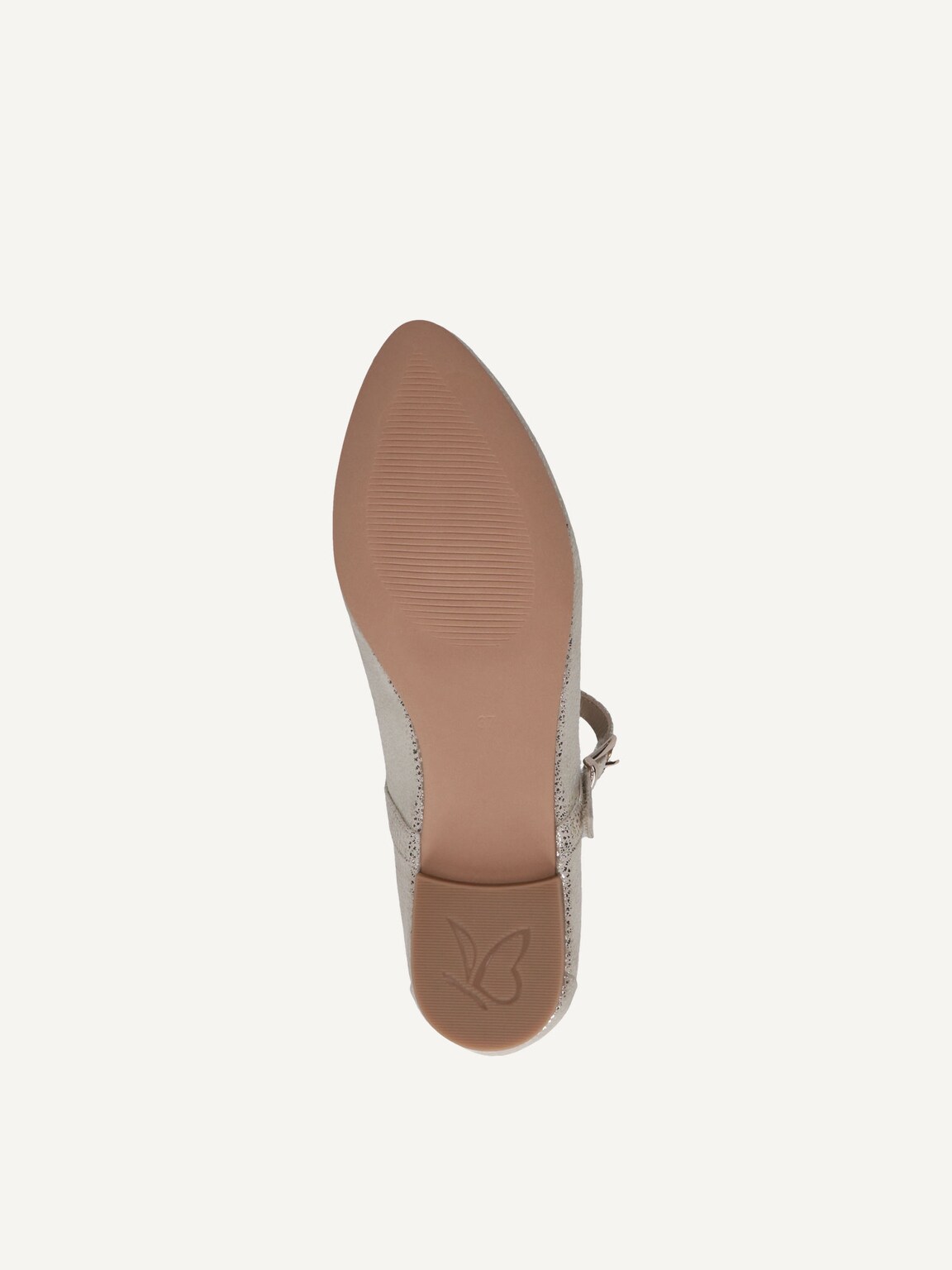 Caprice, Leather Ballerina - offwhite OFFWH/LT GOLD, image 5 of 6