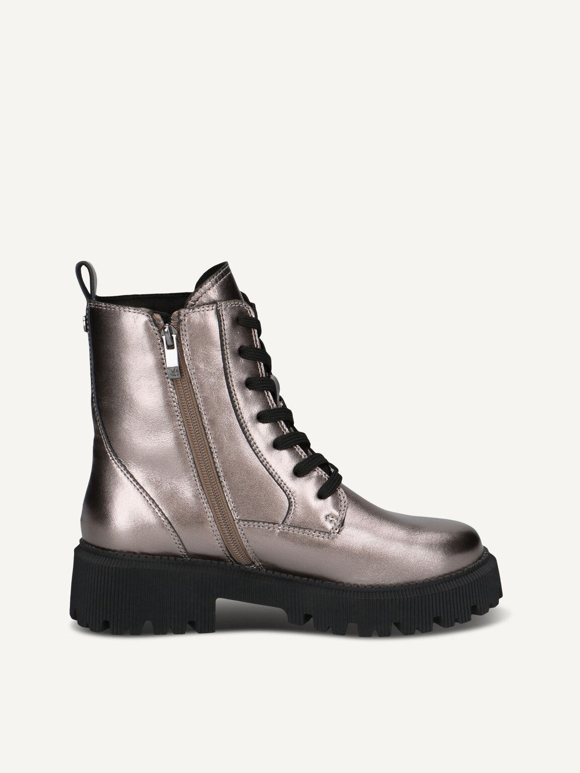 Caprice, Leather Bootie - brown warm lining TAUPE METALLIC, image 3 of 5
