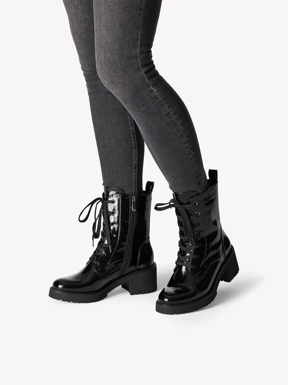 Marco Tozzi, Stivaletti - nero fodera calda BLACK PATENT, immagine 2 di 7