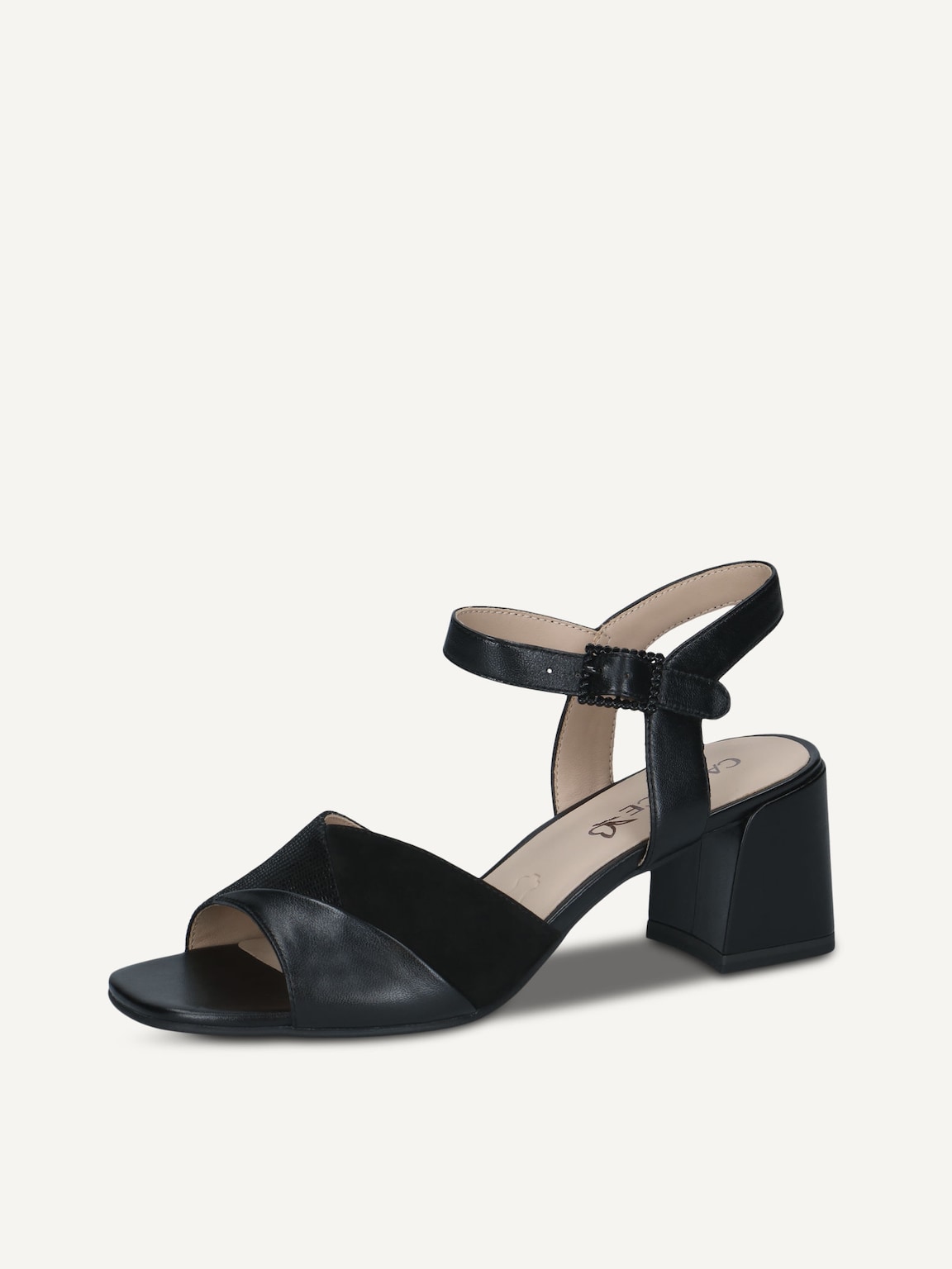 Caprice, Leather Heeled sandal - black BLACK COMB, image 1 of 5