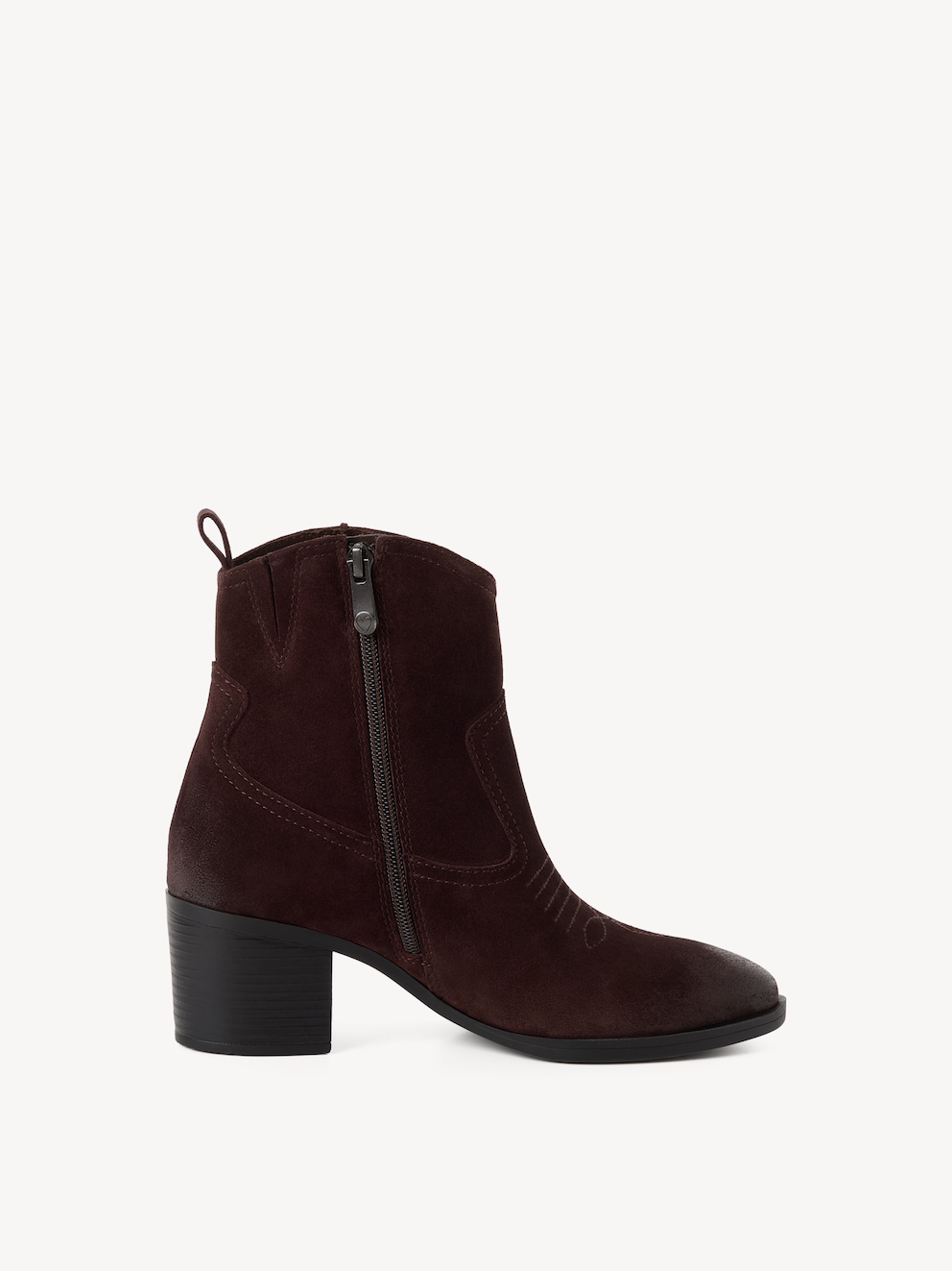 Marco Tozzi, Leather Bootie - brown MOCCA SUEDE, image 6 of 6