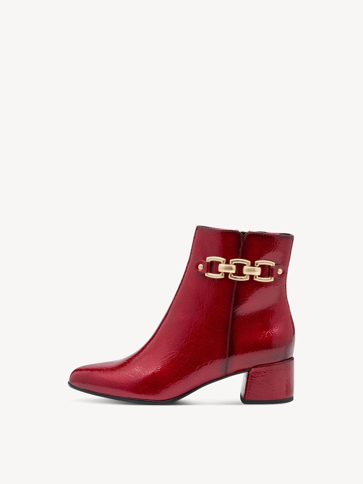 Marco Tozzi, Stiefelette - rot DK.RED PAT., Bild 3 von 7