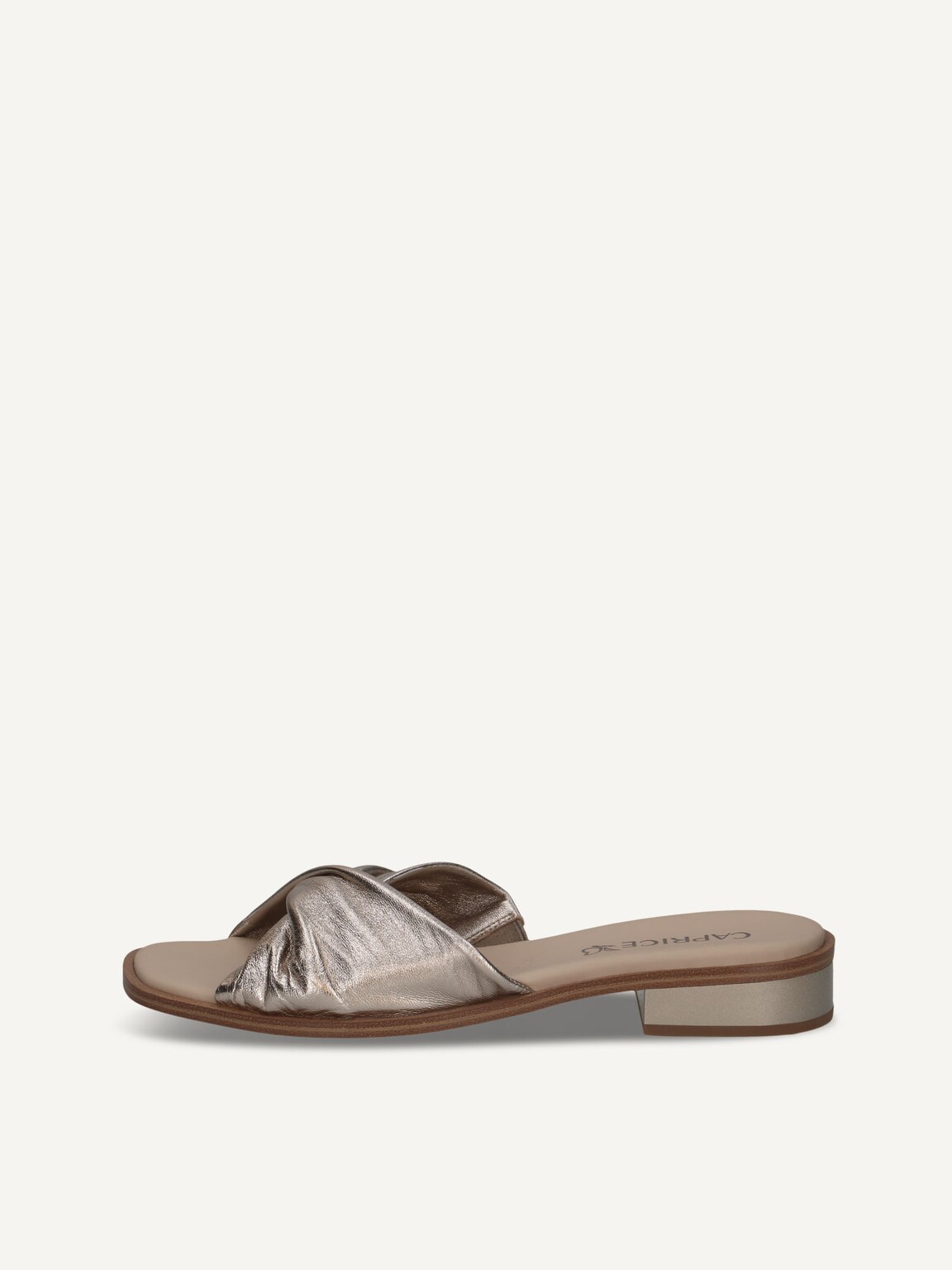 Caprice, Leather Mule - brown TAUPE METALLIC, image 3 of 6