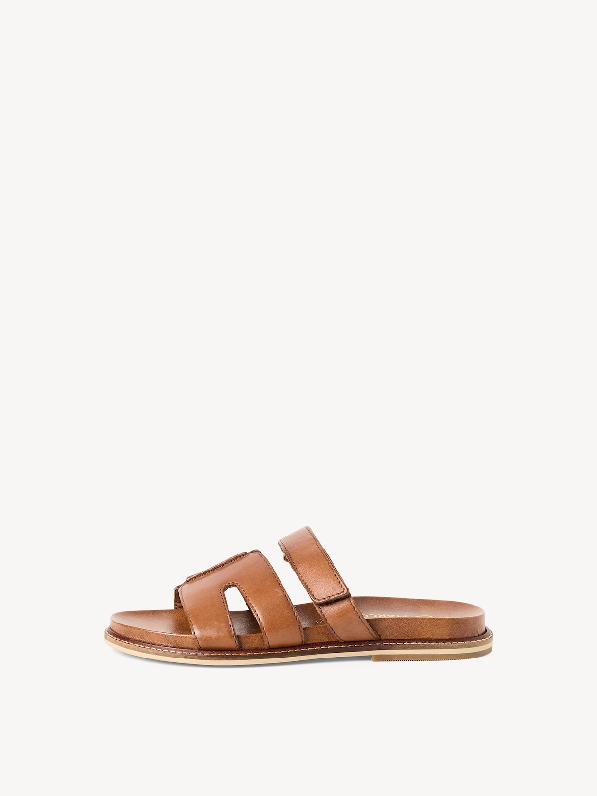 Marco Tozzi, Leather Mule - brown COGNAC, image 2 of 6