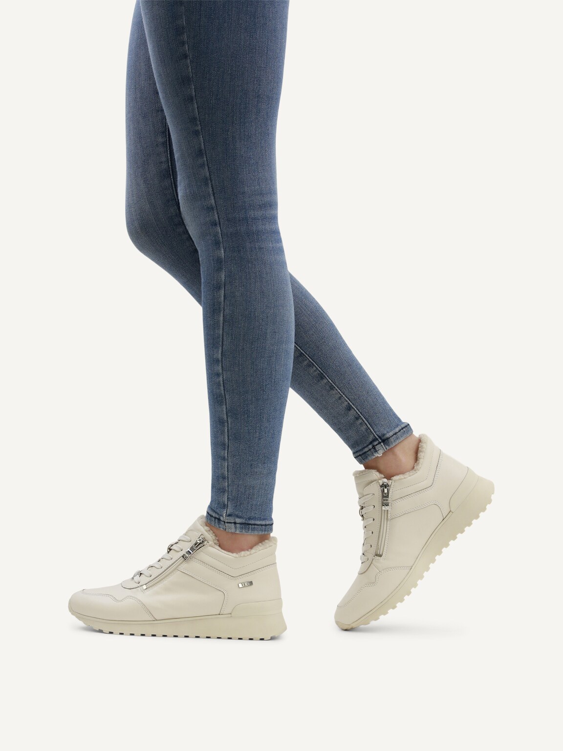 Caprice, Leather Sneaker - white warm lining OFFWHITE NAPPA, image 2 of 6