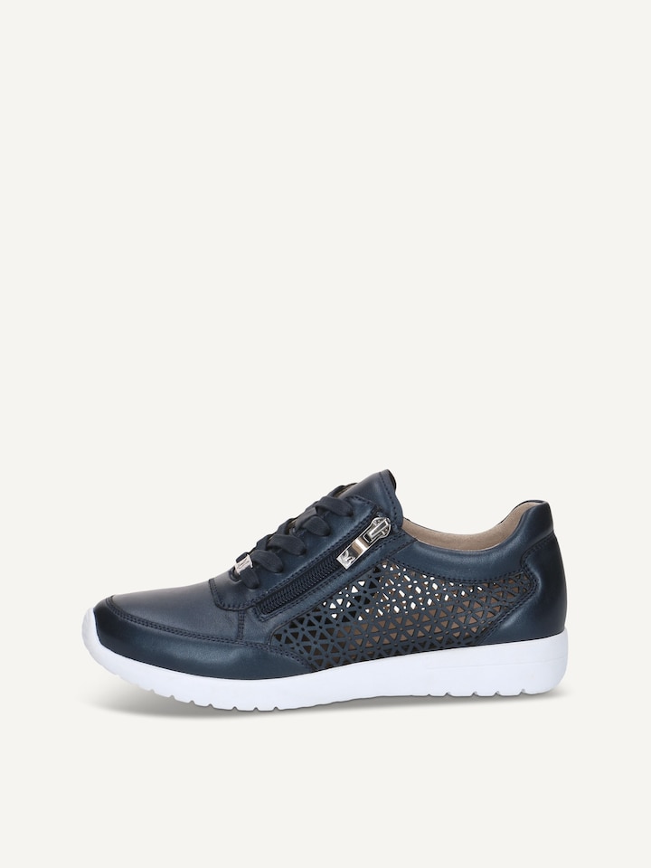 Caprice, Basket en cuir - bleu NAVY PERLATO