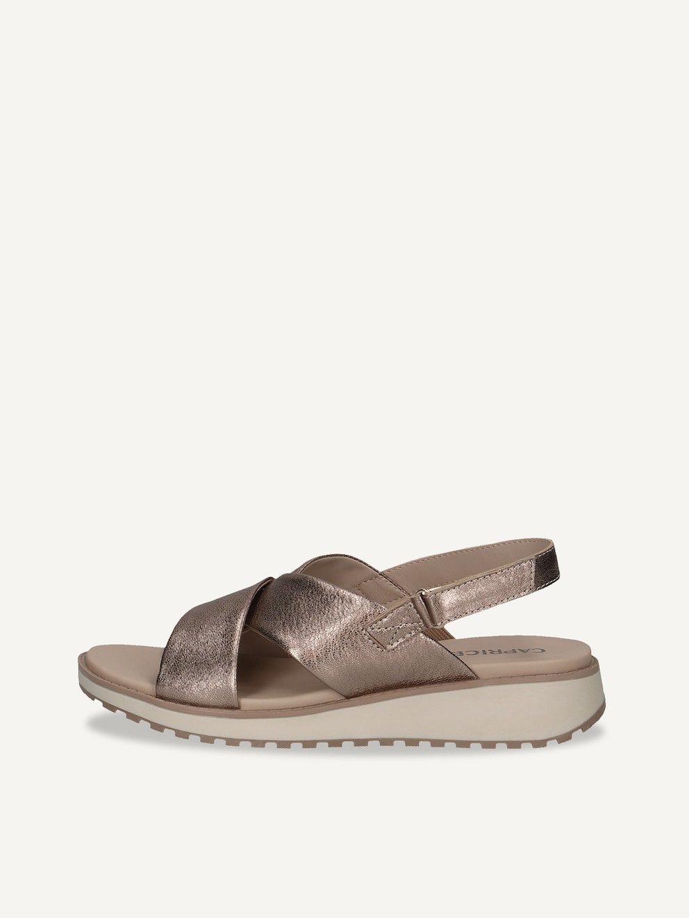 Caprice, Sandale en cuir - marron TAUPE METALLIC, image 1 sur 6