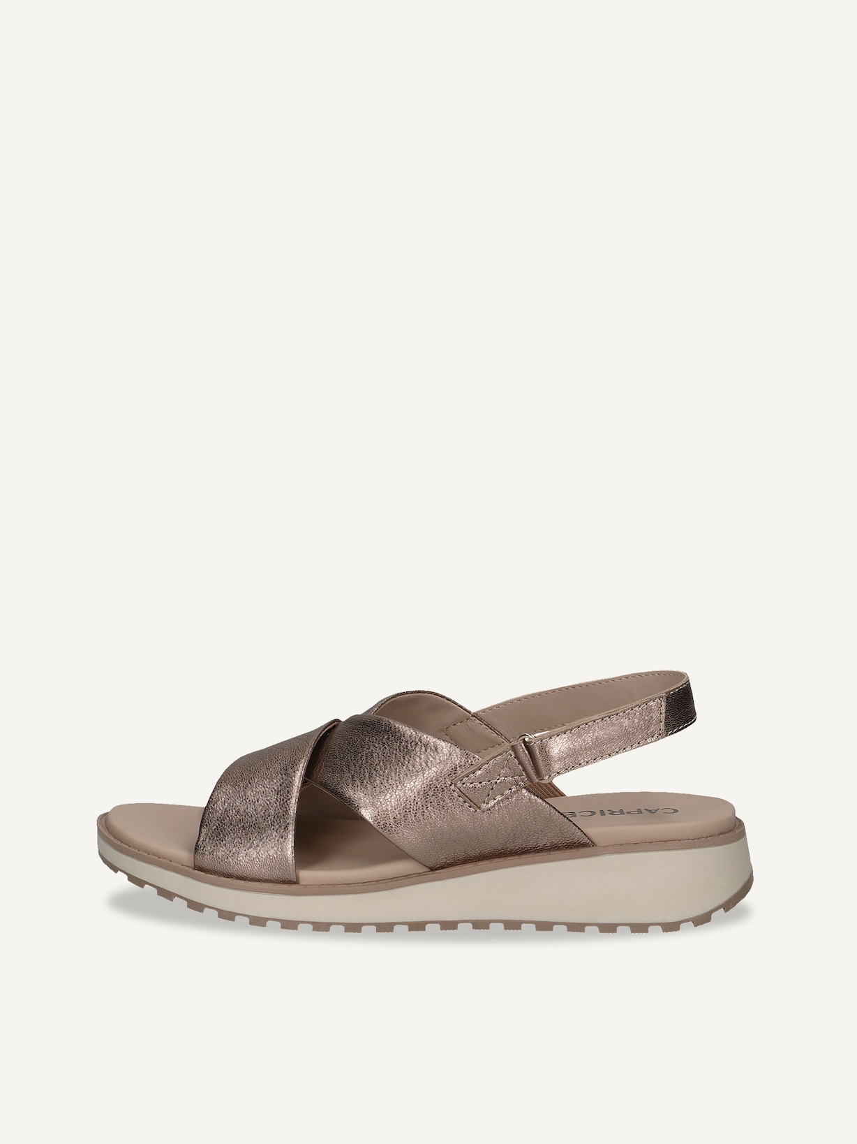 Caprice, Sandale en cuir - marron TAUPE METALLIC, image 1 sur 6