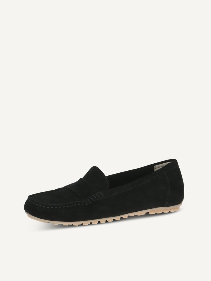 Caprice, Mocassin en cuir - noir BLK DEER SUEDE