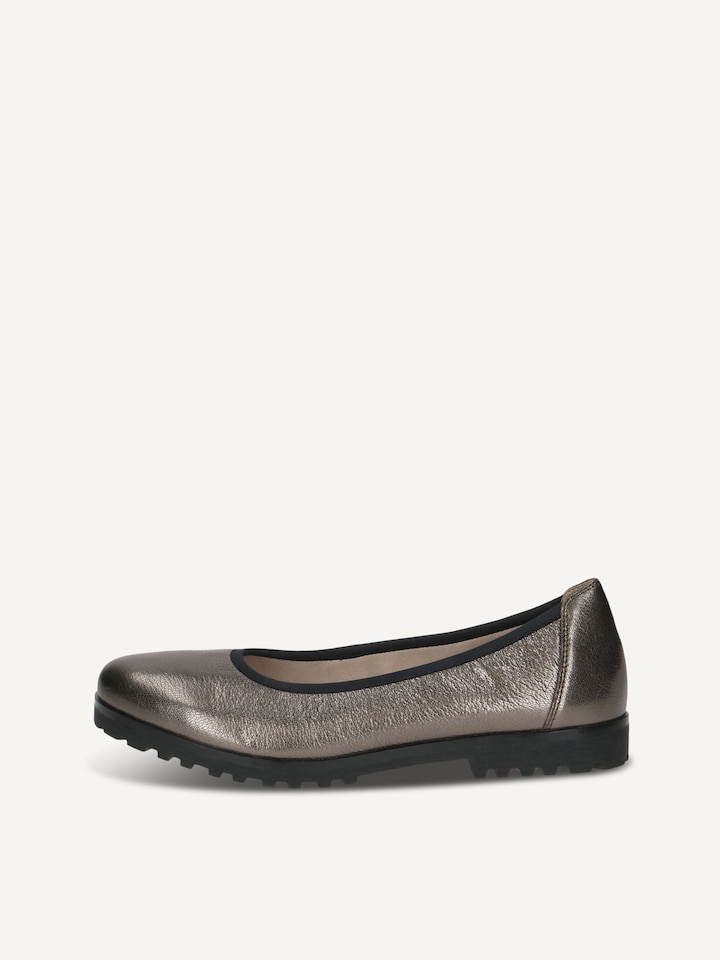 Caprice, Ballerine en cuir - métallique PIOMBO METAL
