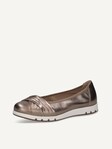 Not selected, Caprice, Leather Ballerina - brown TAUPE METALLIC