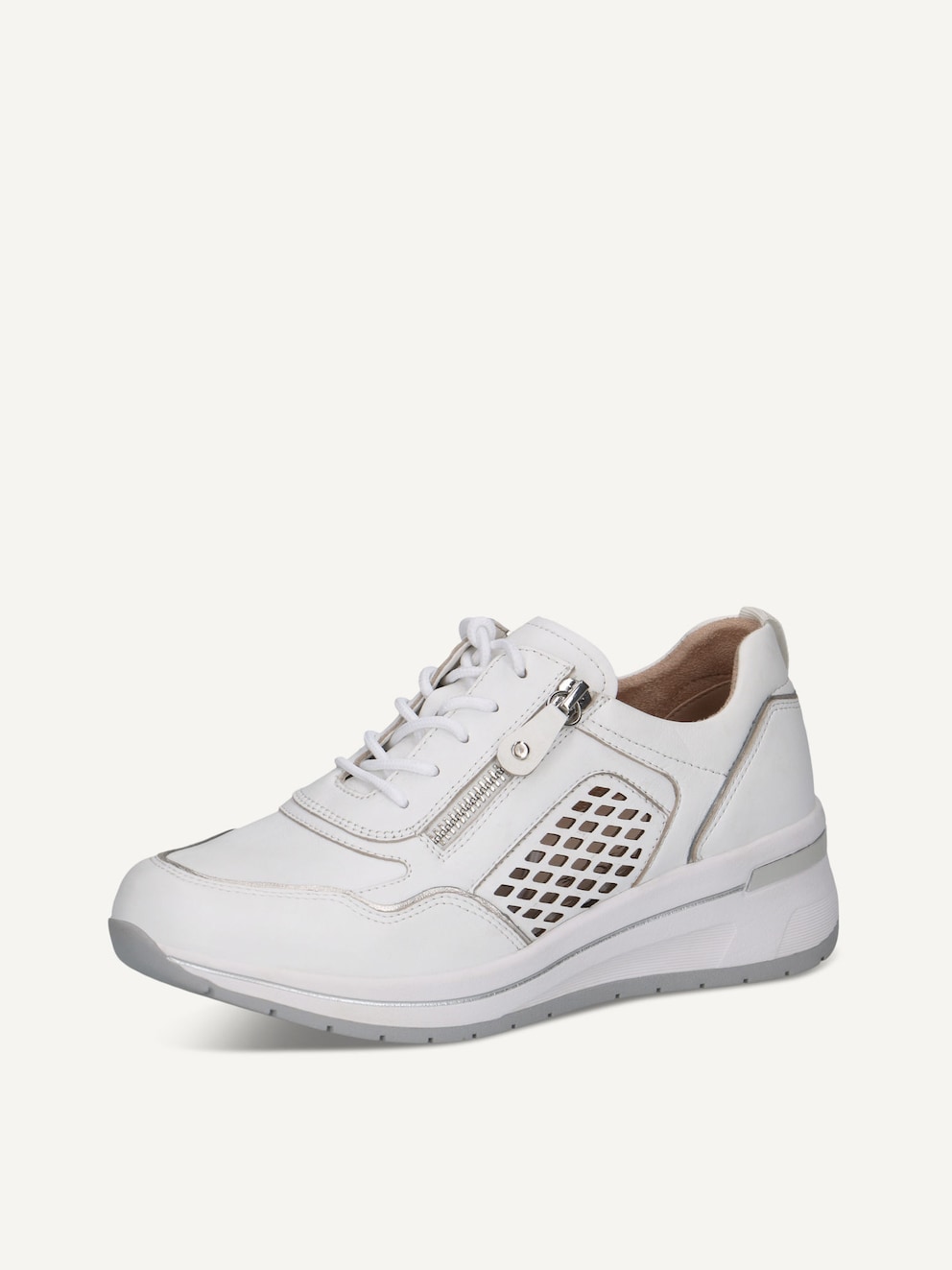 Caprice, Basket en cuir - blanc WHITE COMB, image 2 sur 5