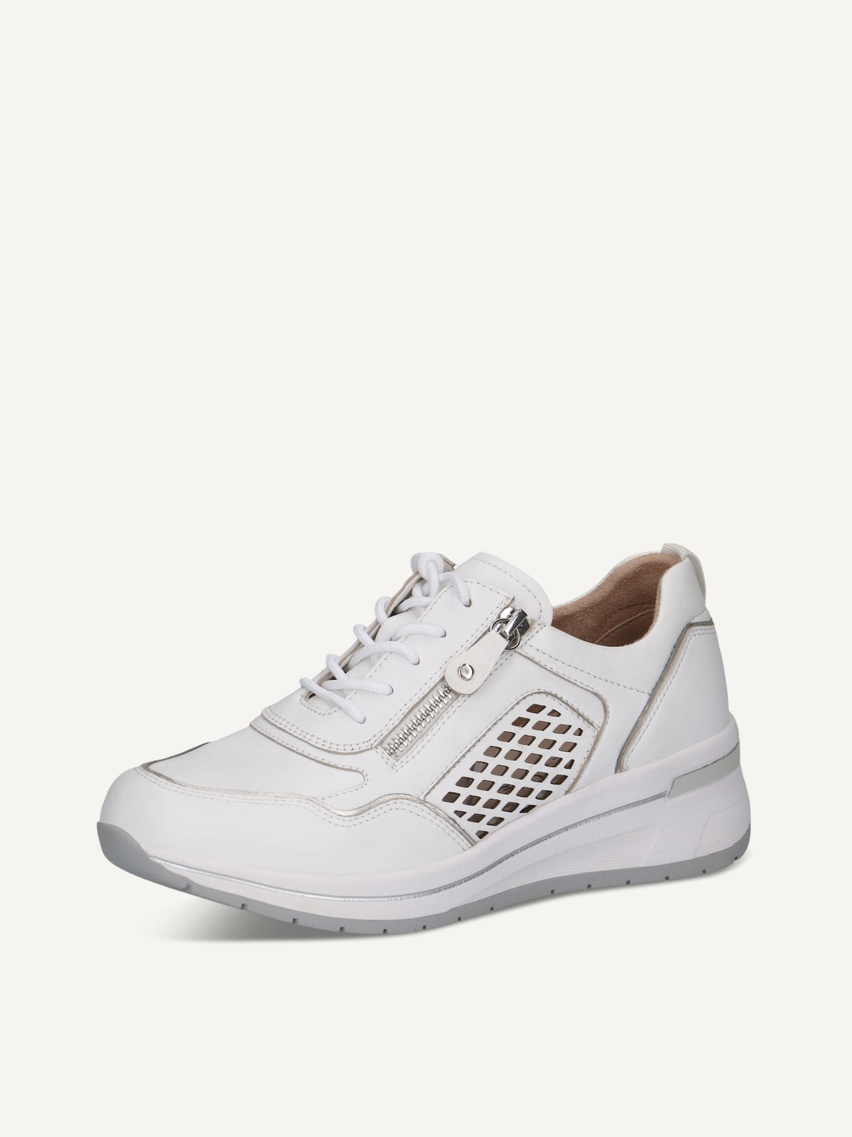 Caprice, Basket en cuir - blanc WHITE COMB, image 2 sur 5