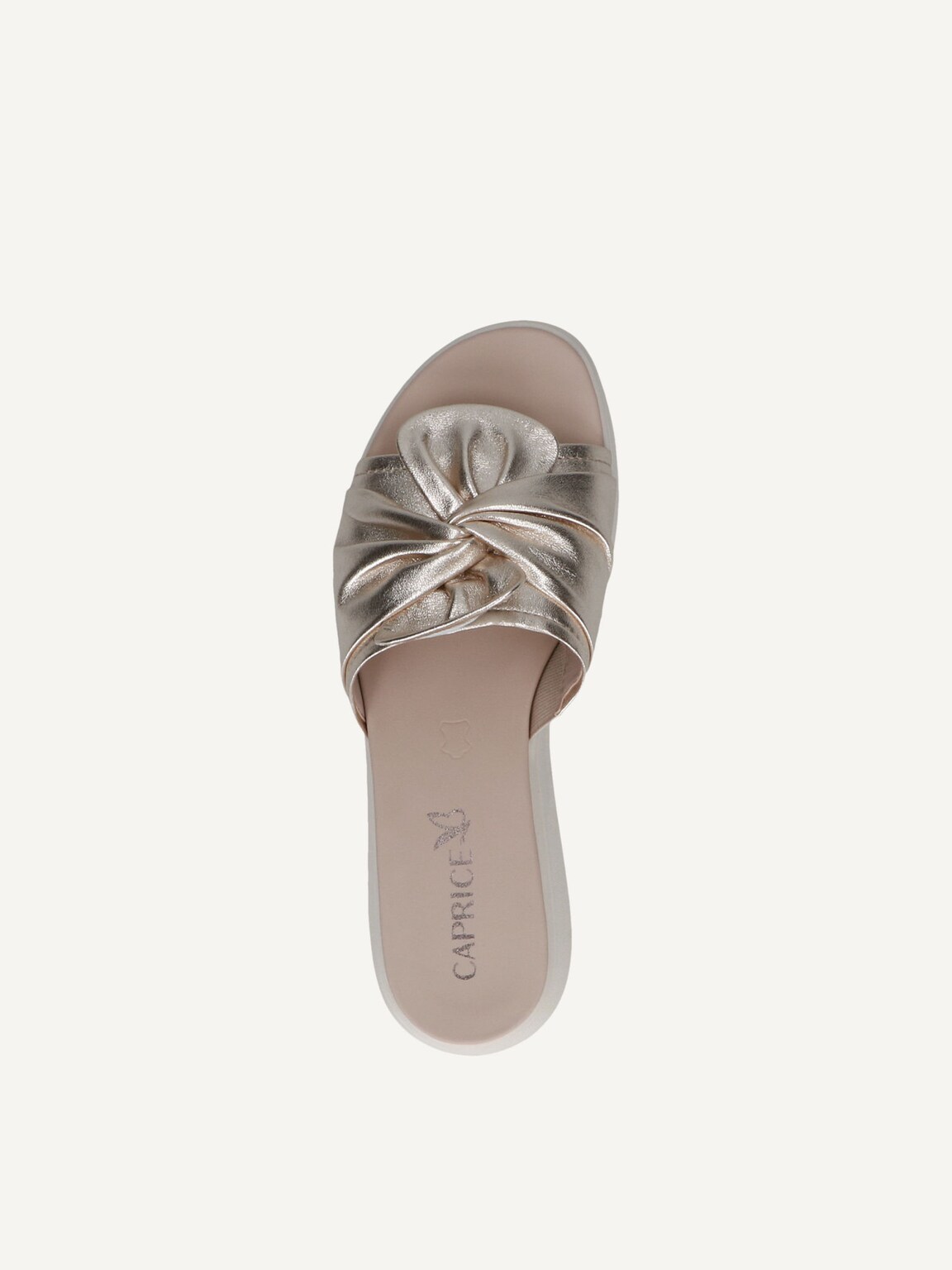 Caprice, Leather Mule - metallic LT.GOLD METAL., image 5 of 5
