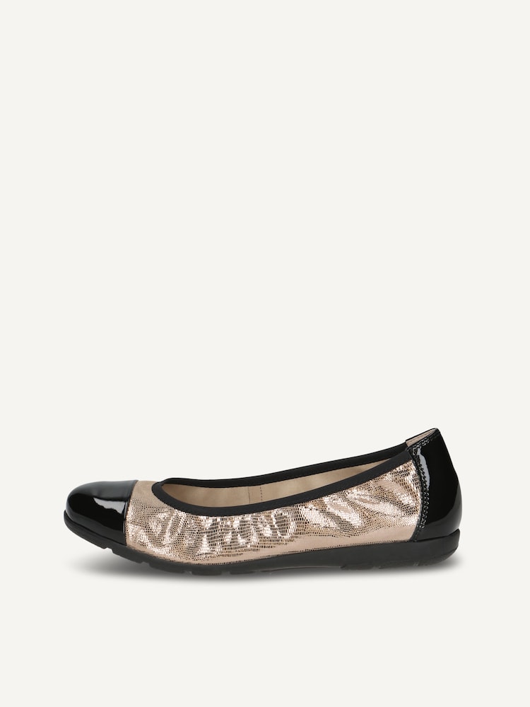 Caprice, Leather Ballerina - beige TAUPE REP COMB, image 3 of 6