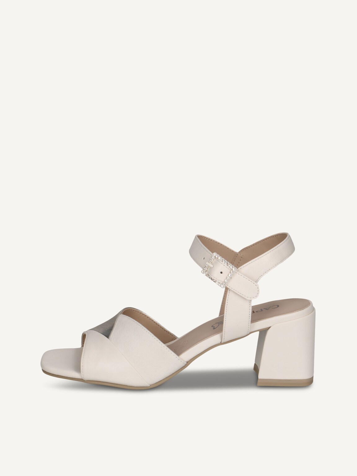 Caprice, Leather Heeled sandal - yellow VANILLA COMB, image 2 of 5