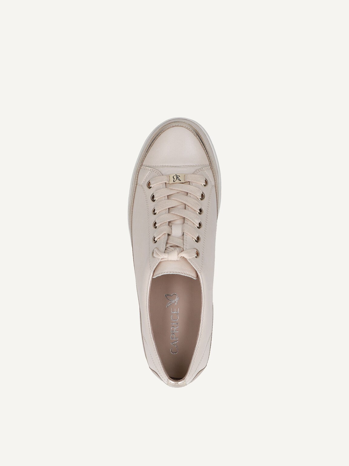 Caprice, Leather Sneaker - metallic CREAM COMB, image 6 of 6