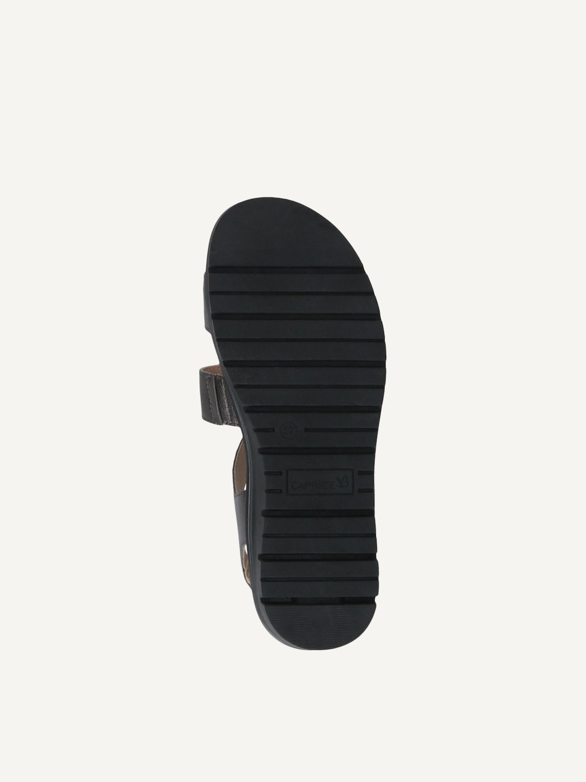 Caprice, Leather Sandal - grey DK GREY METAL., image 4 of 5