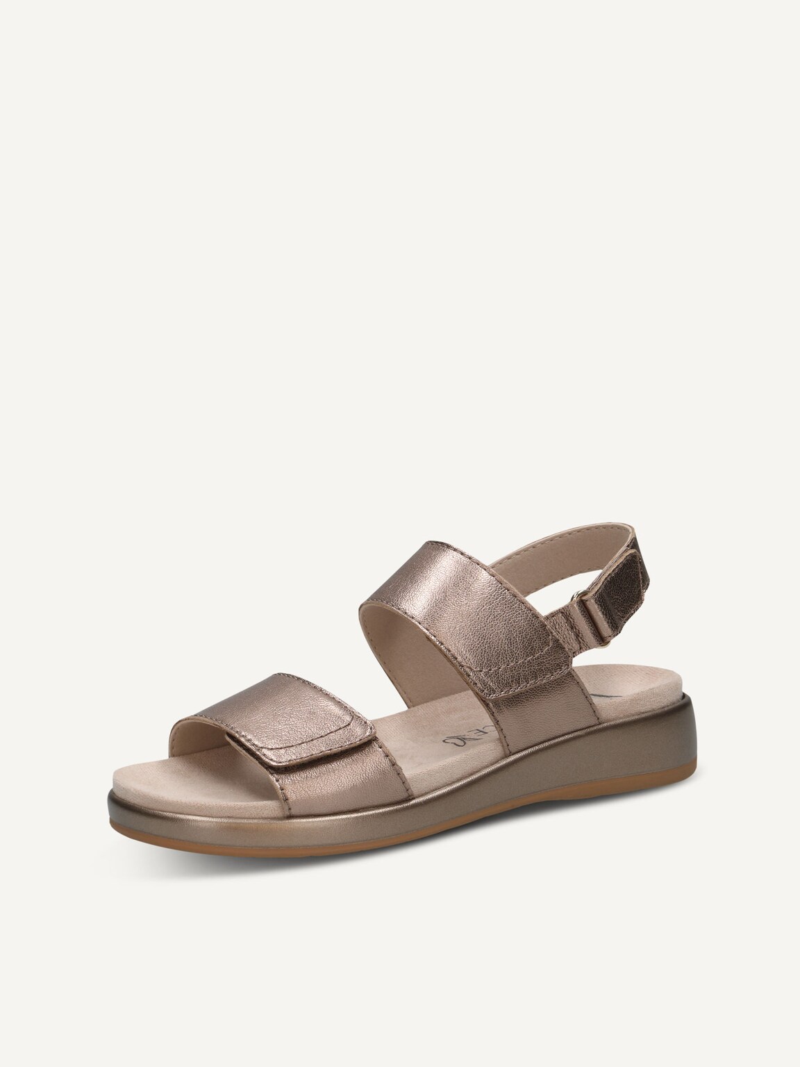 Caprice, Leather Sandal - brown TAUPE METALLIC, image 1 of 6