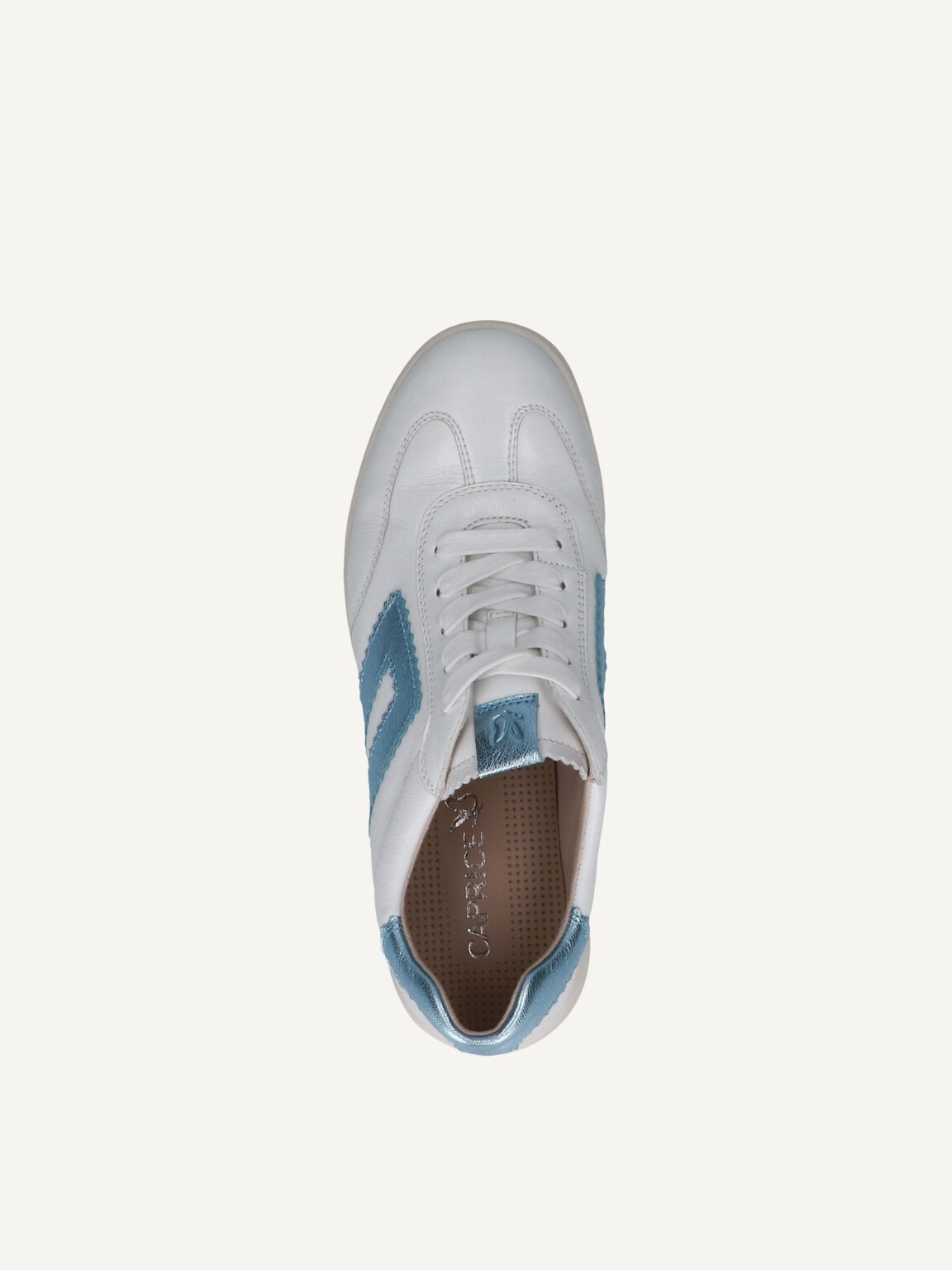 Caprice, Leather Sneaker - black WHITE/LT.BLUE, image 5 of 5
