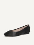 Not selected, Caprice, Leather Ballerina - black BLACK METALLIC