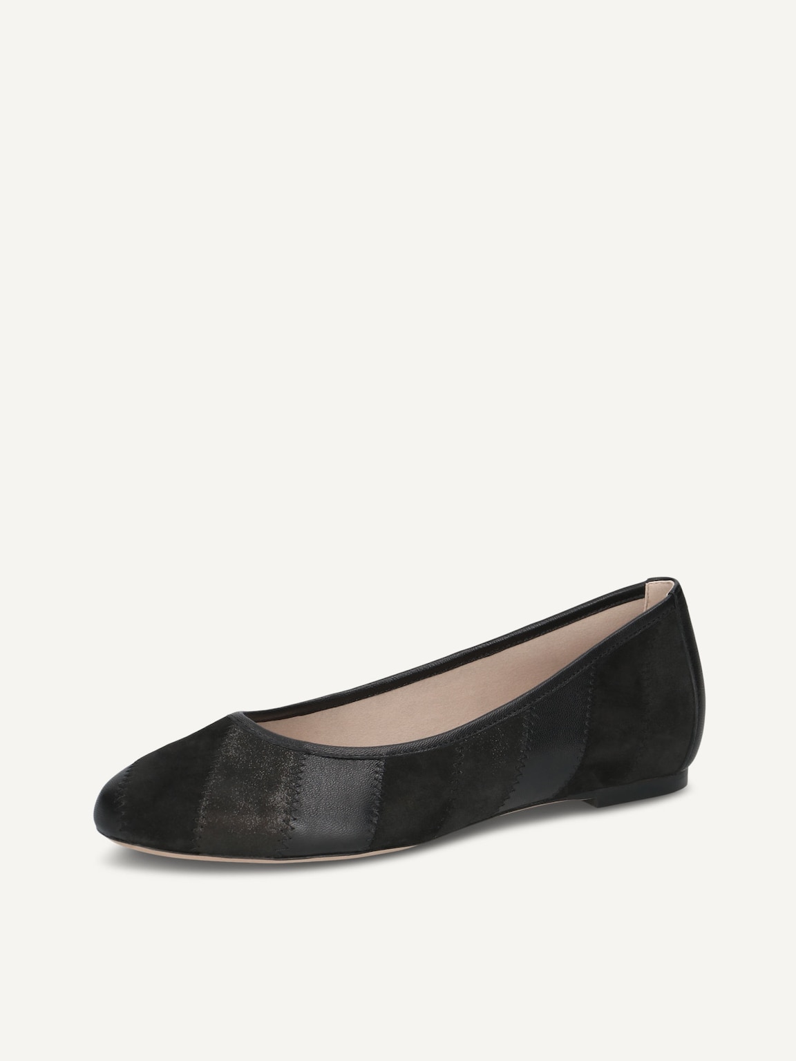 Caprice, Leather Ballerina - black BLACK METALLIC, image 1 of 5