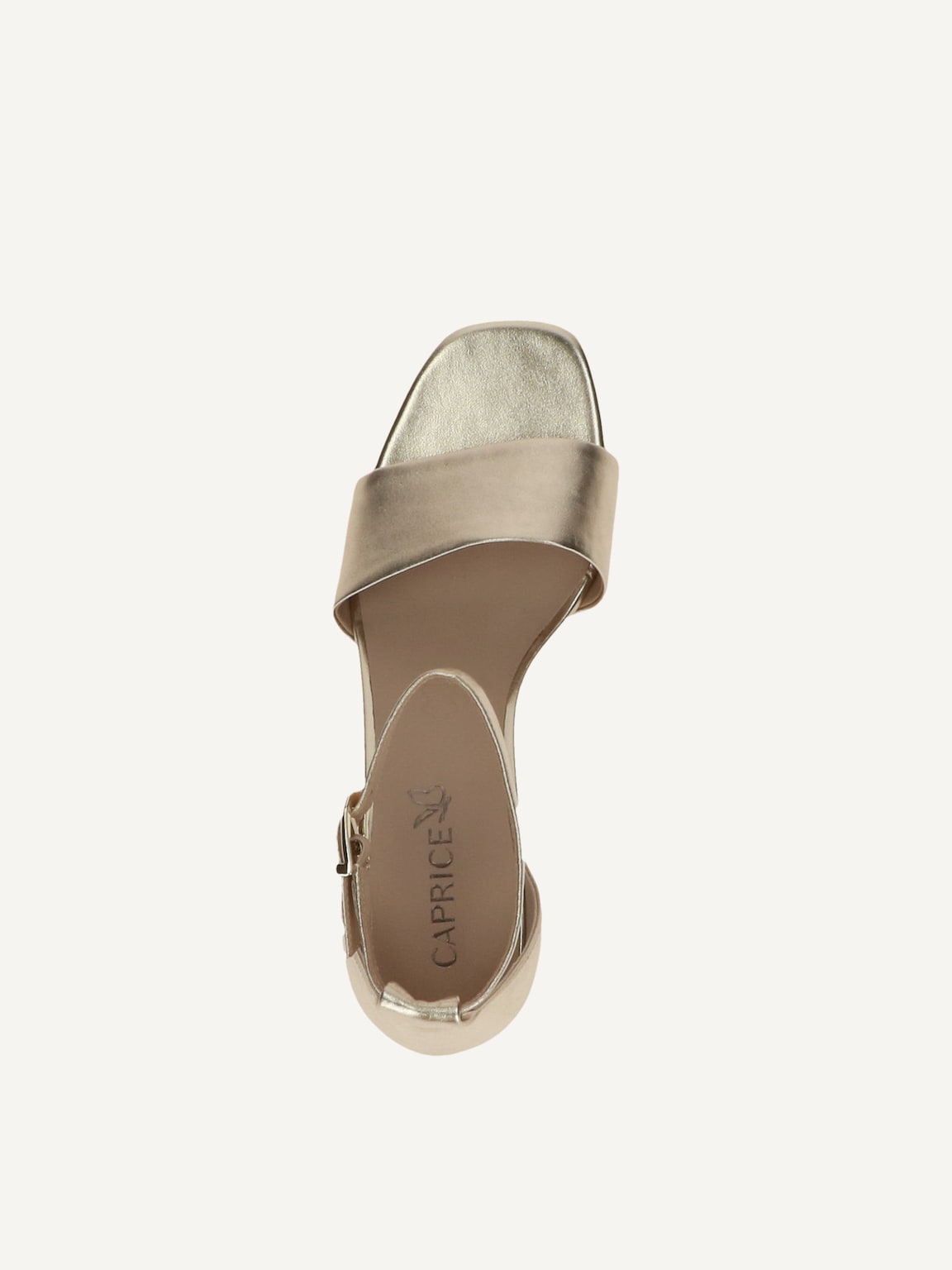 Caprice, Leather Heeled sandal - metallic LT.GOLD METAL., image 6 of 6