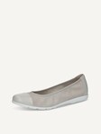 Not selected, Caprice, Leather Ballerina - grey LT.GREY COMB
