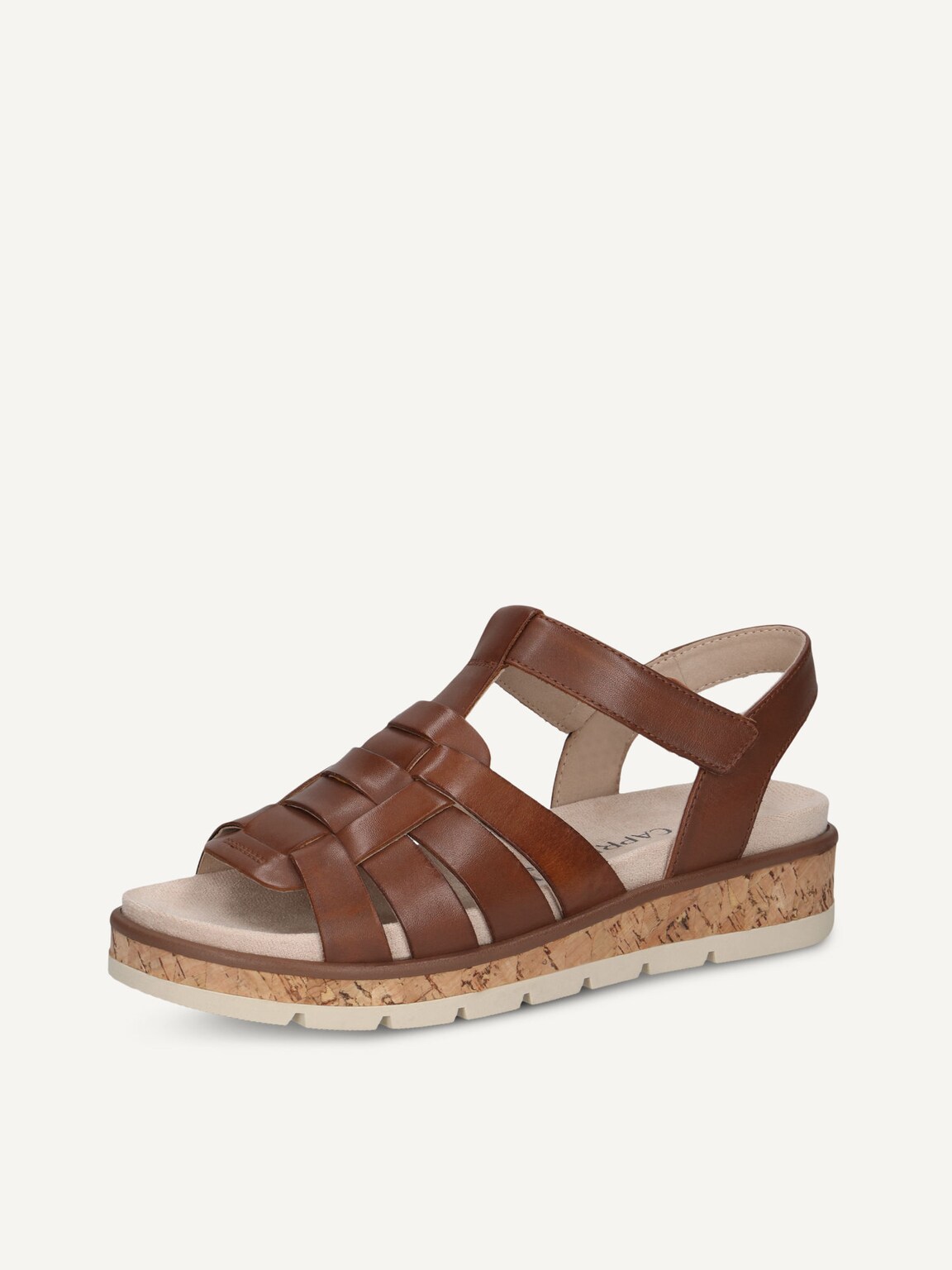 Caprice, Leather Sandal - brown COGNAC NAPPA, image 1 of 5