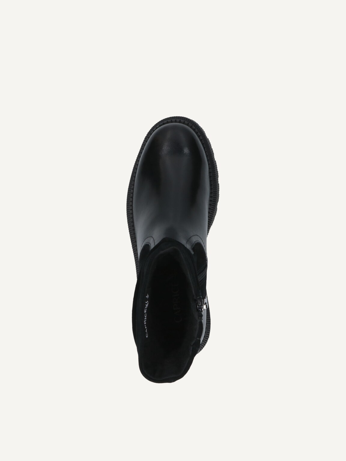 Caprice, Leather Bootie - black warm lining BLACK COMB, image 5 of 5