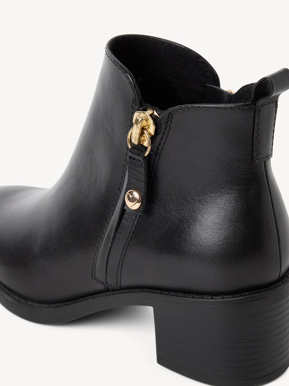 Marco Tozzi, Bottine en cuir - noir BLACK, image 4 sur 6