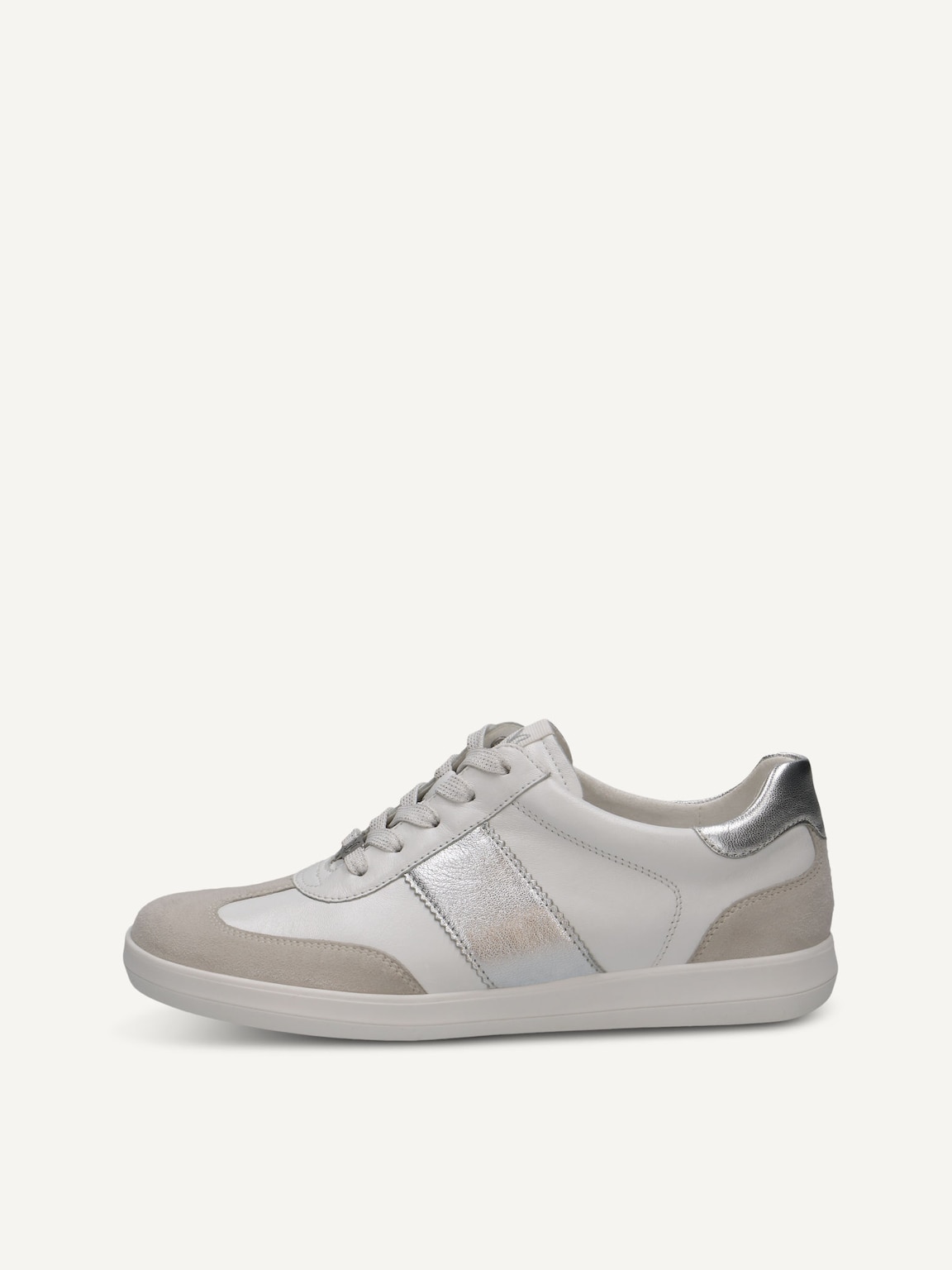 Caprice, Leather Sneaker - white WHITE/SILVER, image 3 of 6