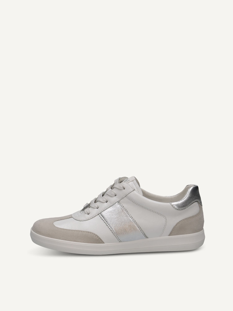 Caprice, Leather Sneaker - white WHITE/SILVER, image 3 of 6