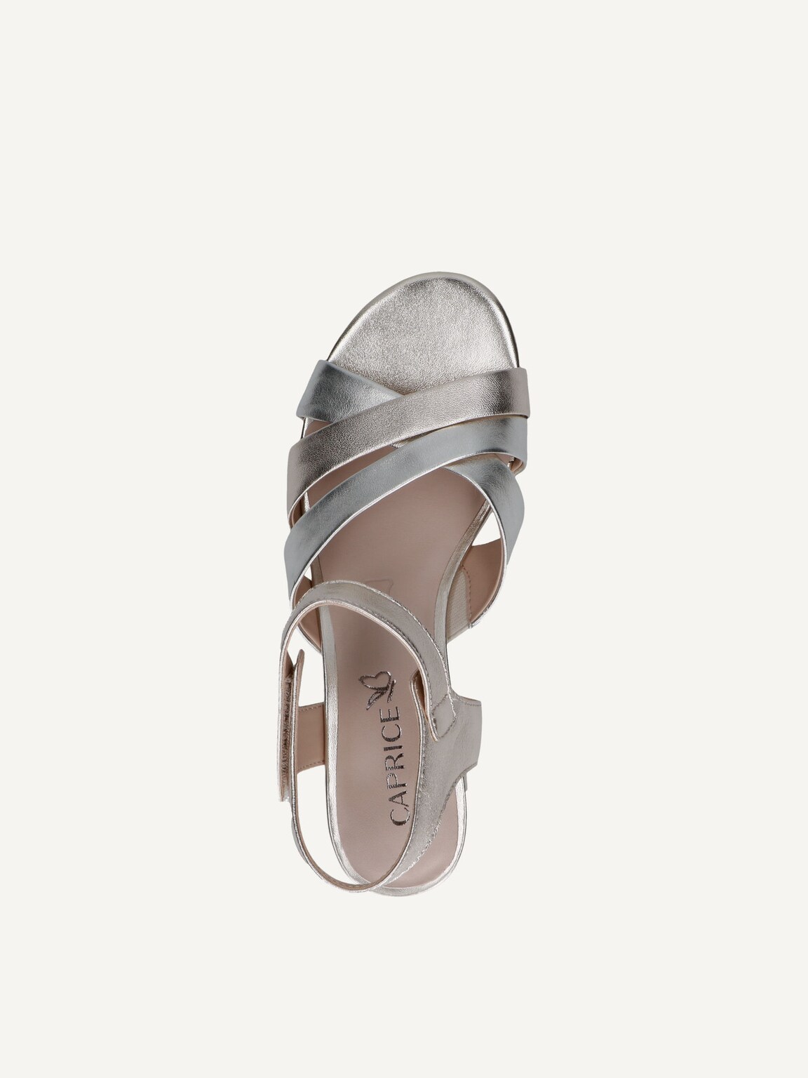 Caprice, Leather Heeled sandal - metallic LT.GOLD COMB, image 6 of 6