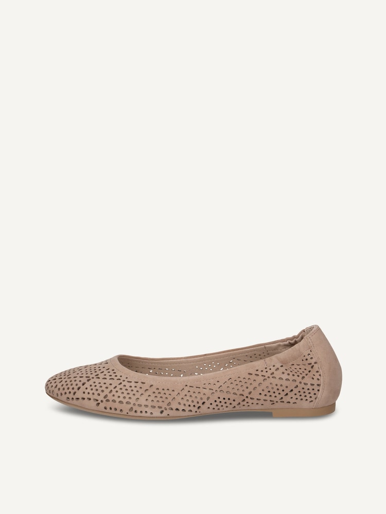 Caprice, Leather Ballerina - brown BARK SUEDE, image 3 of 6