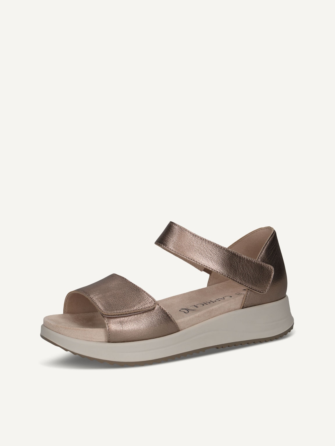 Caprice, Leather Sandal - brown TAUPE METALLIC, image 1 of 6