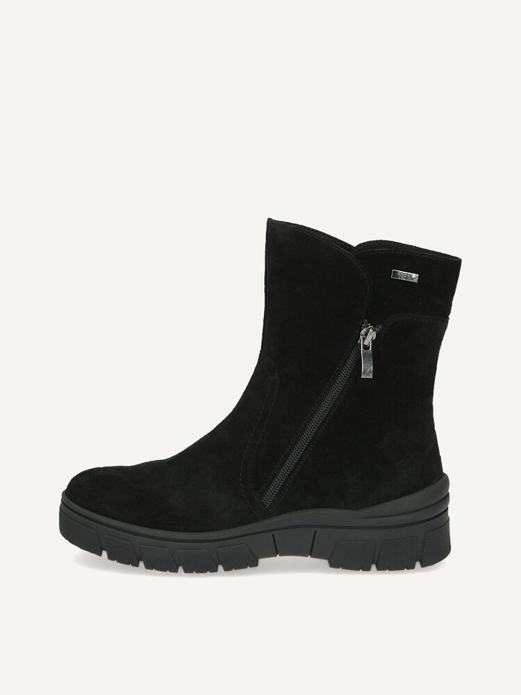 Caprice, Leather Bootie - black warm lining BLACK SUEDE, image 3 of 6