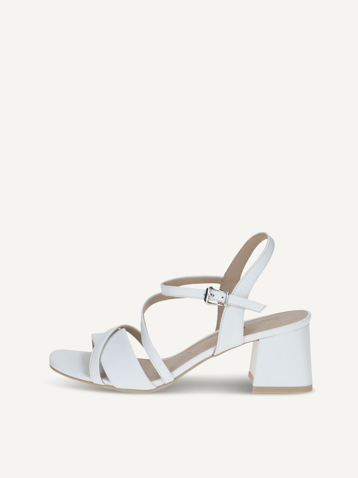 Caprice, Leather Heeled sandal - white WHITE NAPPA, image 2 of 5
