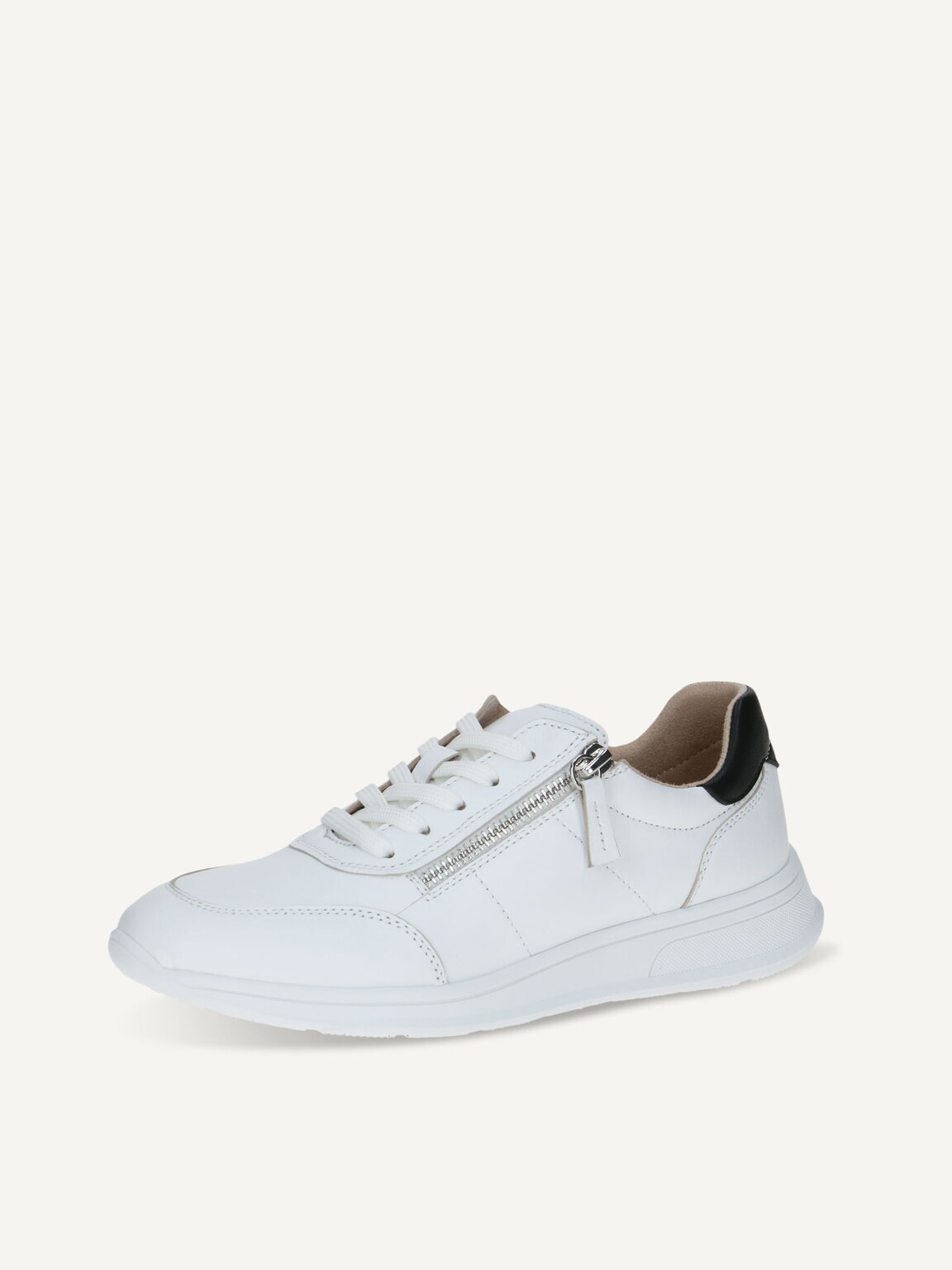 Caprice, Leather Sneaker - white WHITE/BLACK, image 1 of 5