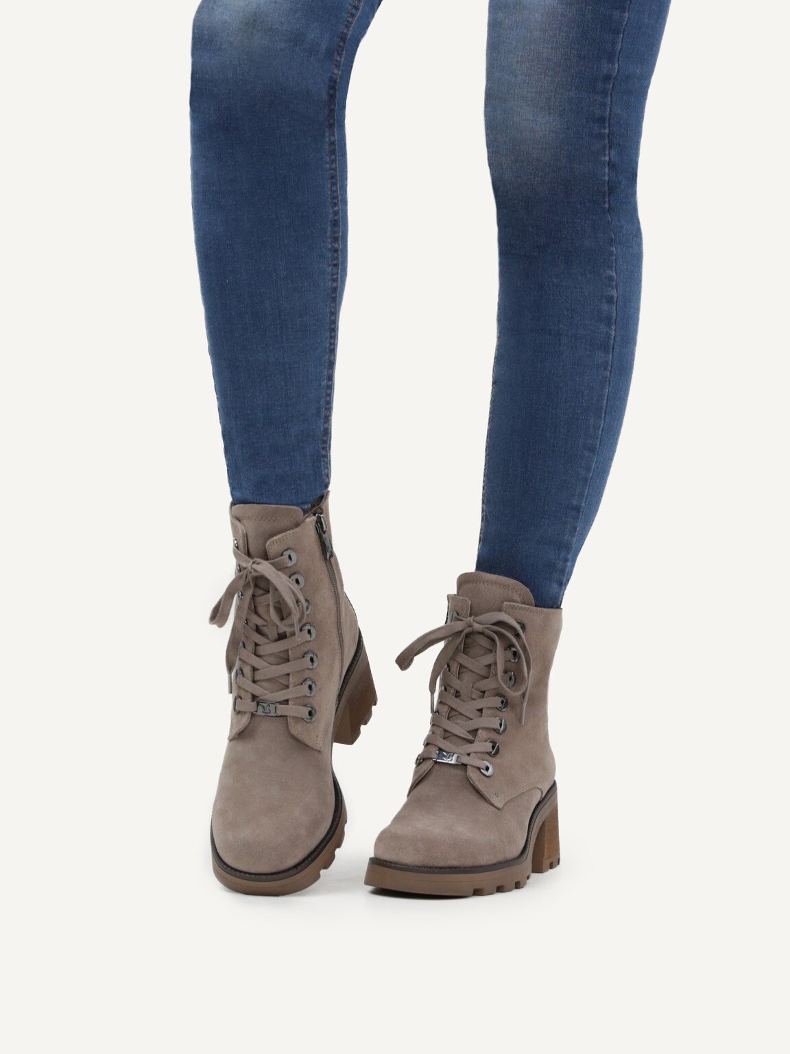 Caprice, Leather Bootie - brown warm lining MUD SUEDE, image 2 of 6