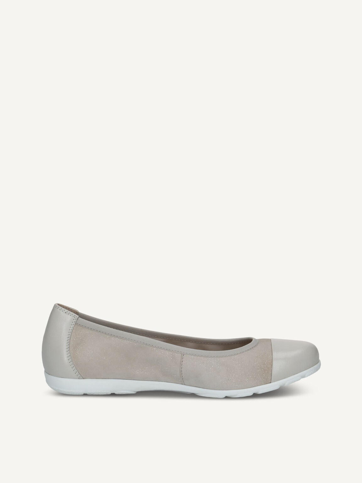 Caprice, Leather Ballerina - grey LT.GREY COMB, image 3 of 5
