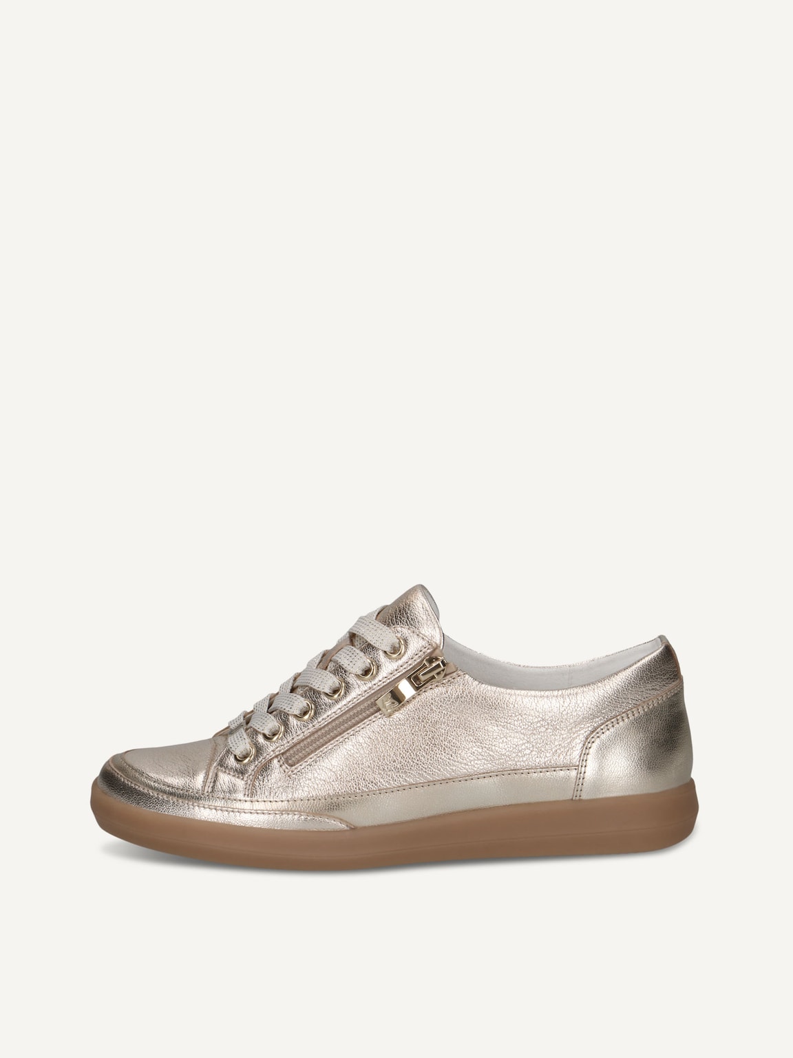 Caprice, Leather Sneaker - metallic PLATIN METAL., image 3 of 6