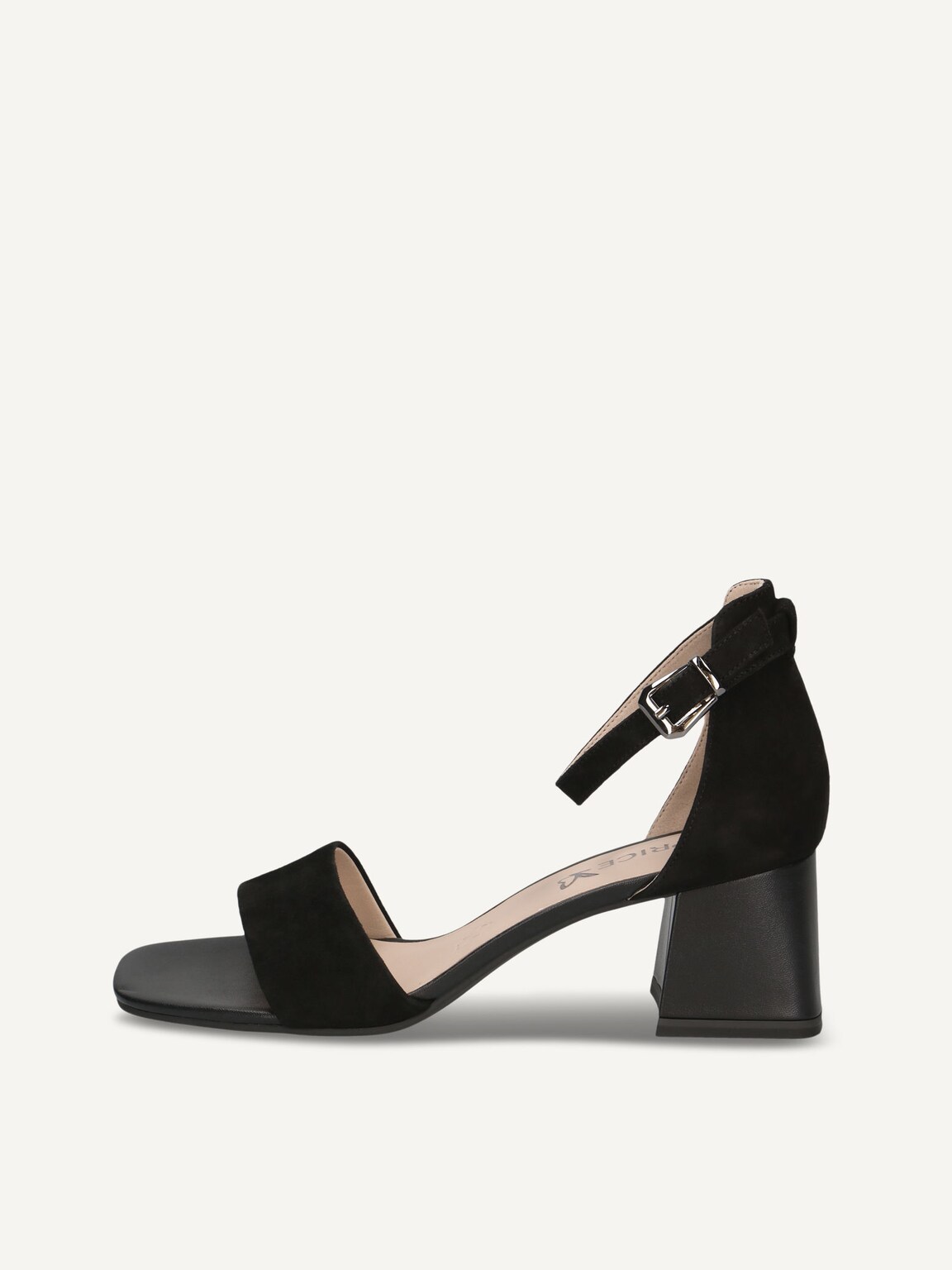 Caprice, Leather Heeled sandal - black BLACK SUEDE, image 2 of 5